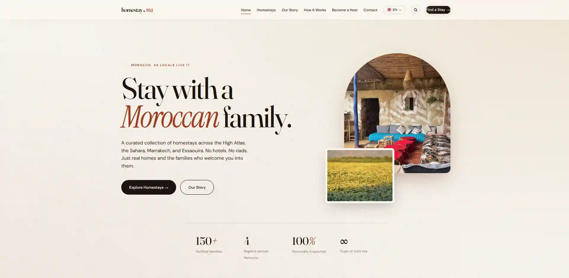 Homestay.ma — Authentic Moroccan Homestay Platform