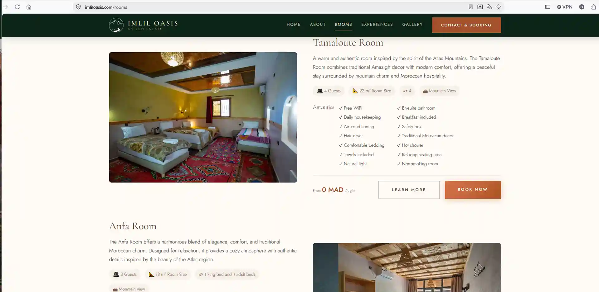 Imlil Oasis — Boutique Guesthouse Booking & Management Platform