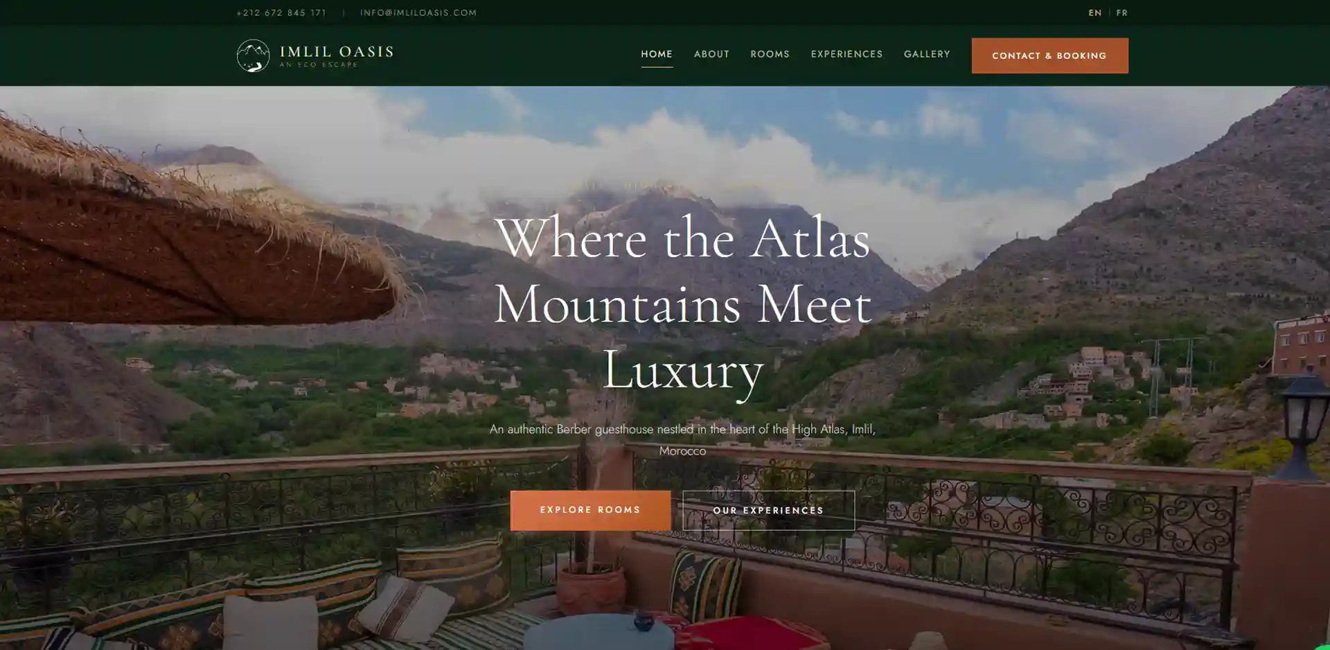 Imlil Oasis — Boutique Guesthouse Booking & Management Platform