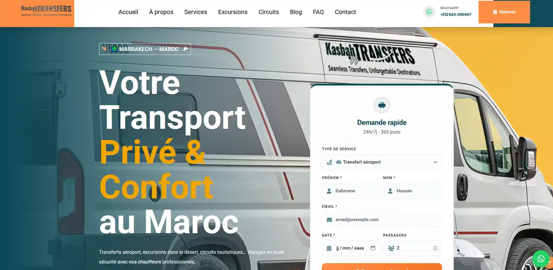 Kasbah Transfers — Tourism Transport Booking ERP Platform